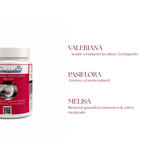 Valeriana, Pasiflora y Melisa
