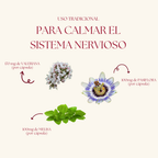 Valeriana, Pasiflora y Melisa
