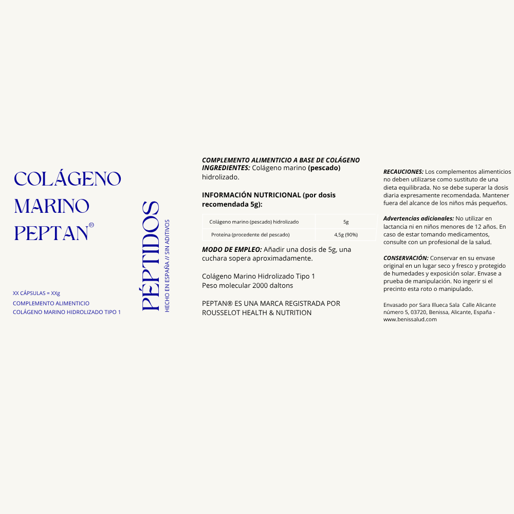 Colágeno Marino PEPTAN® 120g